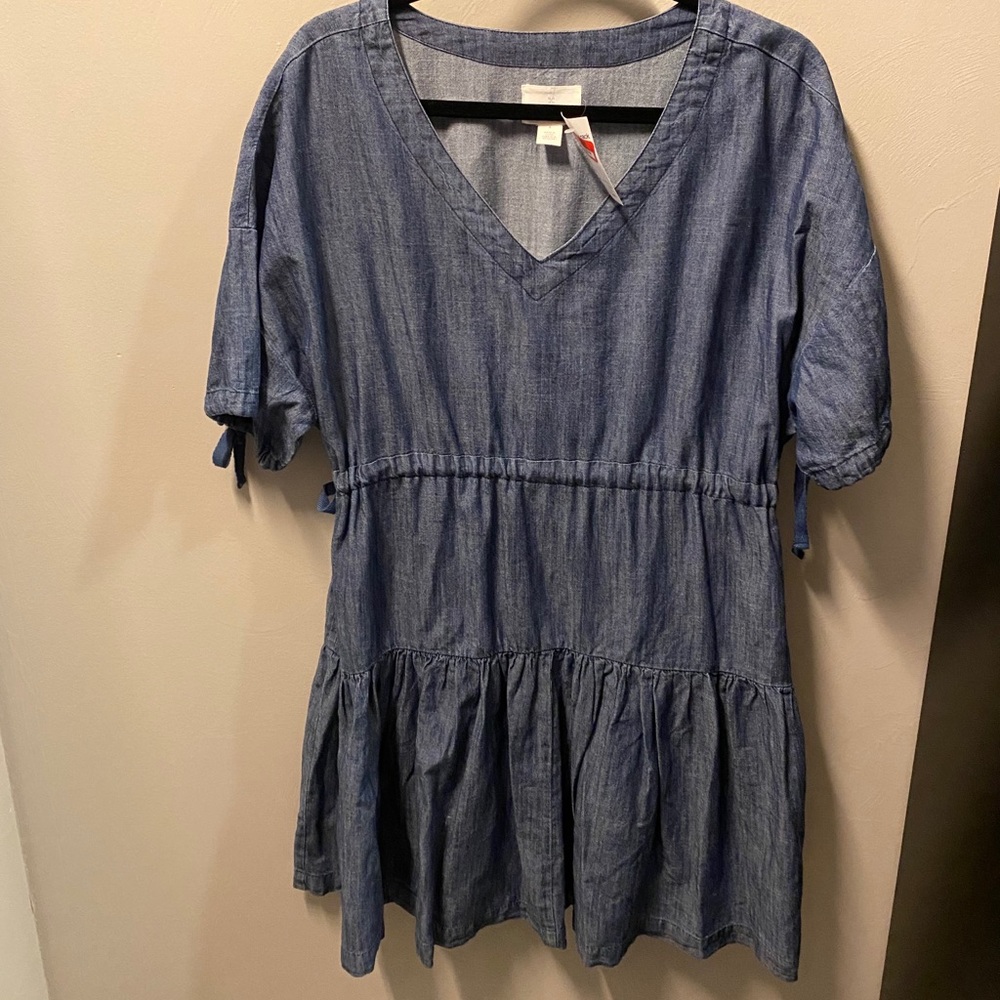 Caslon Denim Tie Dress
